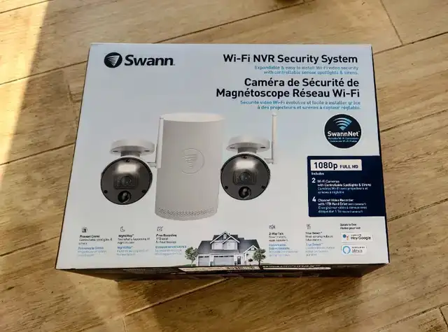 New! Swann Wireless NVR Security System with 2 1080p FHD Cameras