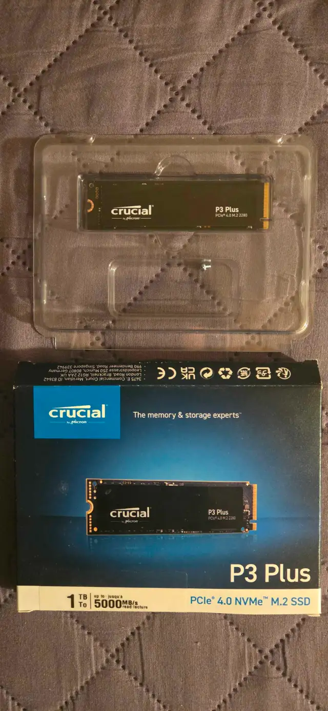 Crucial P3 Plus 1TB PCIe 4.0 NVMe M.2 SSD