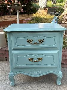 Seafoam Green 2-Drawer Nighstand