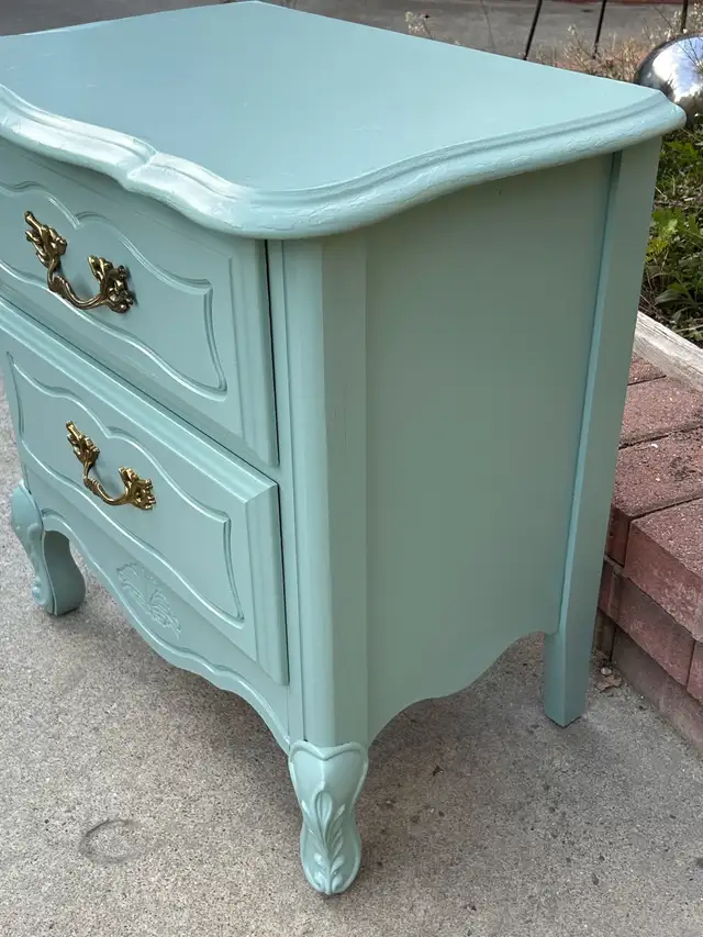Seafoam Green 2-Drawer Nighstand - Photo 2