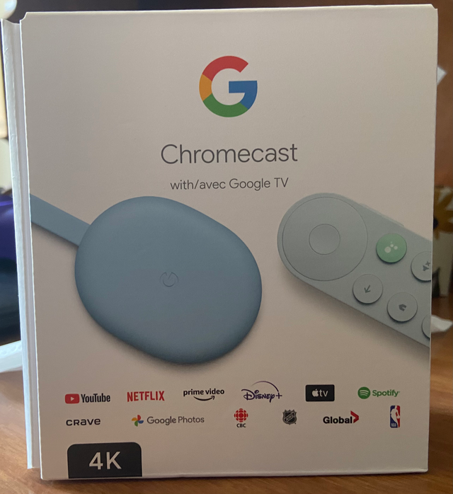 Google ChromeCast w/ Google TV 4th Gen (4K) (Sky Blue)