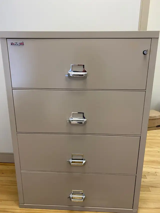 Fireproof 4-drawer Lateral Filing Cabinet by FireKing