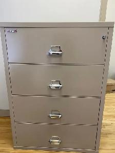 Fireproof 4-drawer Lateral Filing Cabinet by FireKing