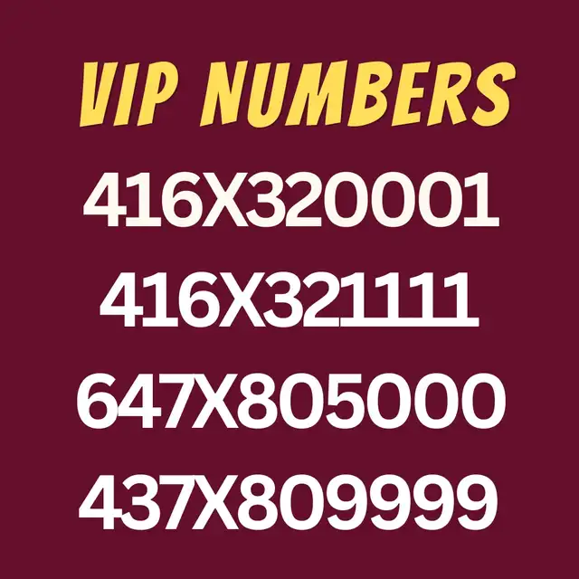VIP Numbers available