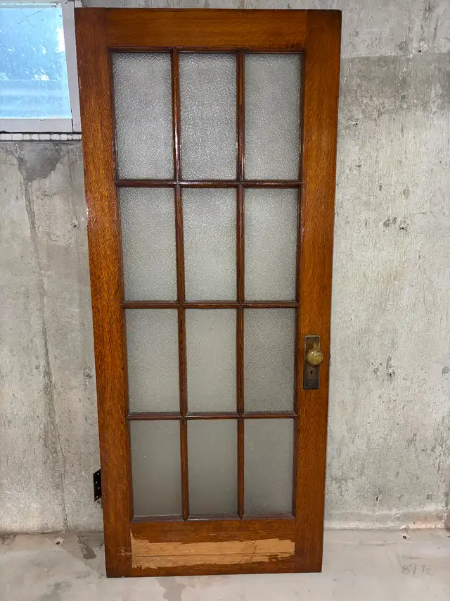 Antique oak French door - Photo 2