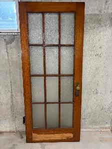 Antique oak French door - Photo 2
