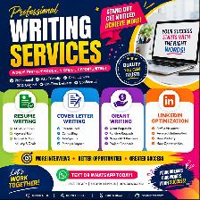 RESUME WRITING, GRANT WRITING, COVER LETTER WRITING, LINKEDIN