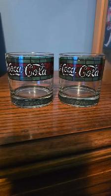 Coca cola plastic and glass collectible