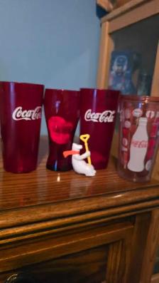 Coca cola plastic and glass collectible - Photo 3