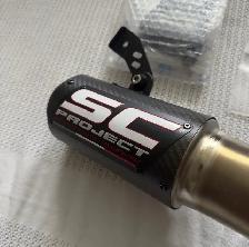 SC Project CR-T Exhaust Muffler Aprilia RSV4 Tuono Titanium - Photo 5
