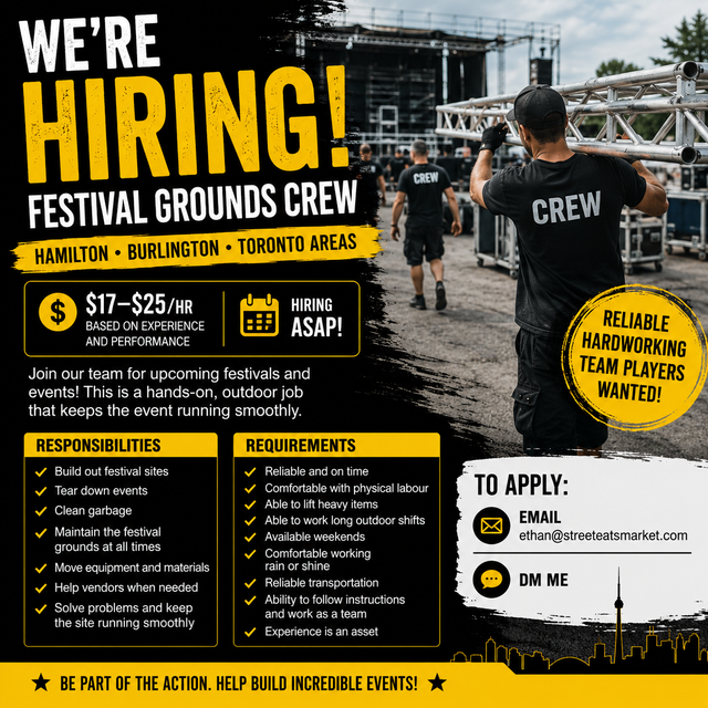 Festival Grounds Crew — Event Setup / Teardown / Maintenance