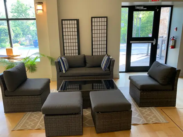 Outdoor Patio Conversation Lounge Sets x 2.  LIKE NEW - $300