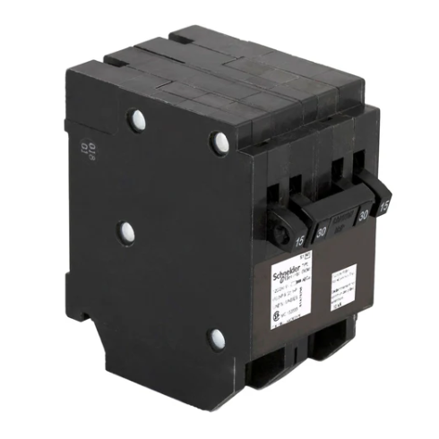 DISJ. QUAD 1P 15A 2P 30A 1P 15A 120/240V ENFICHABLE CHOMT1515230