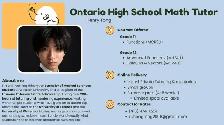 Ontario High School Math Tutor