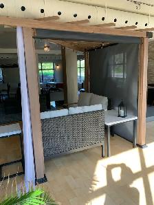 Patio Conversation Set WITH  Triangle Pergola - Like NEW $60 - Photo 5