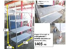 Étagères galvanisées boulonnées 18'',x36''x84'' et autres - Photo 2