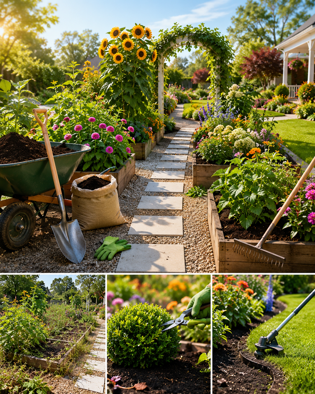 Spring Outdoor & Garden Cleanup — Plants, Soil, Fertilizer, Lawn