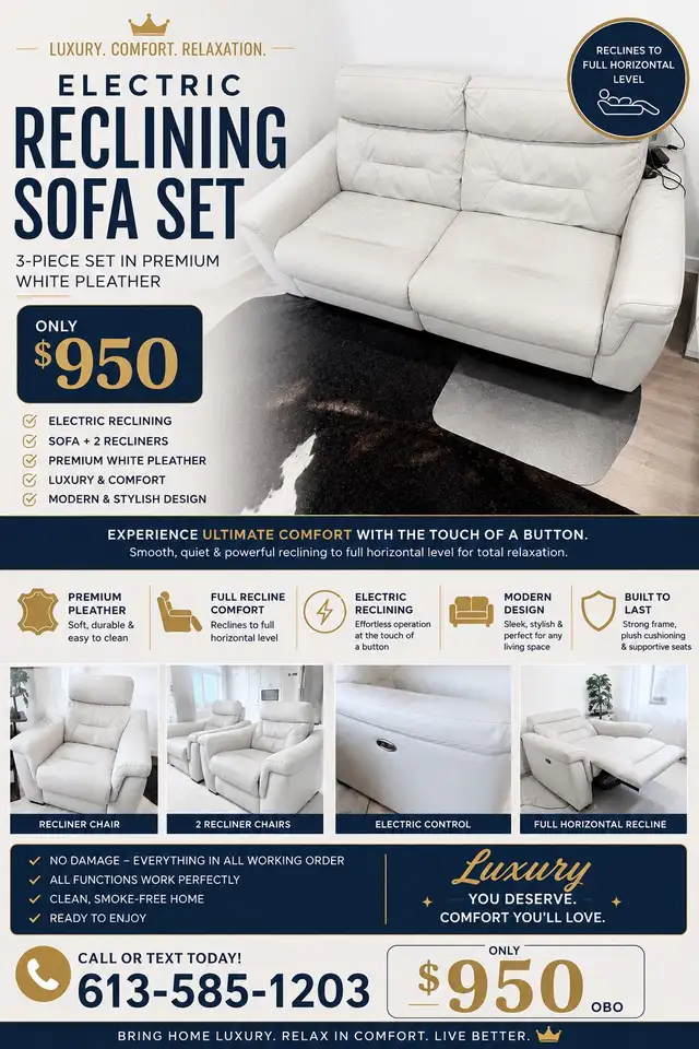 Living Room Electric Sofa Set