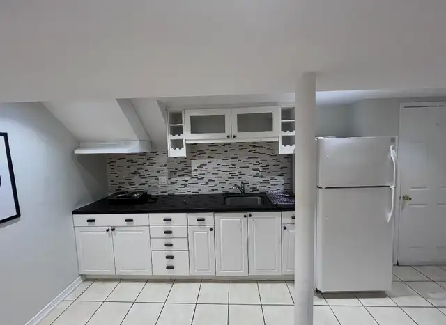 Furnished 1 bedroom basement near SQ One for rent