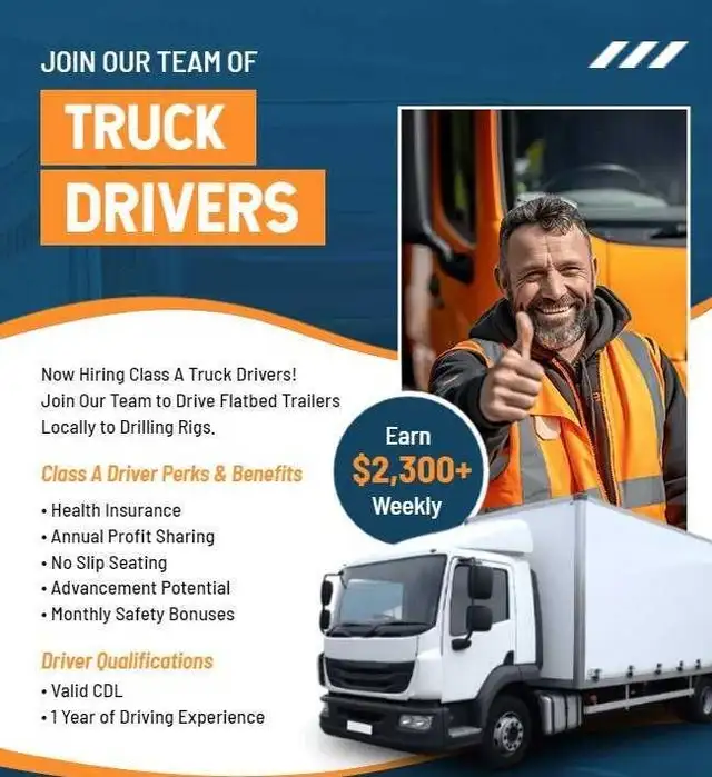 Truck Driver Wanted – Full Time & Part Time