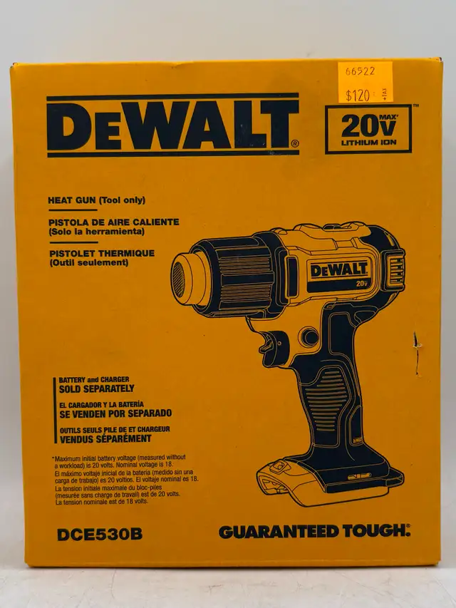 NEW Dewalt DCE530B 20V Wireless Heat Gun