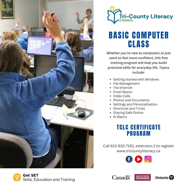 FREE Basic Computer Class for Adults