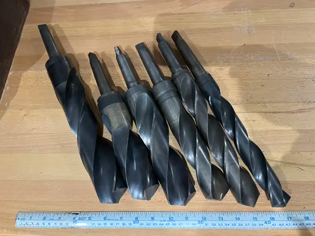 6 Industrial Machinist #3 morse taper drill bits