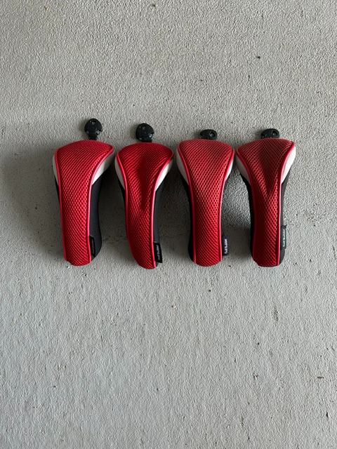 Red White and Black Hybrid Head Covers