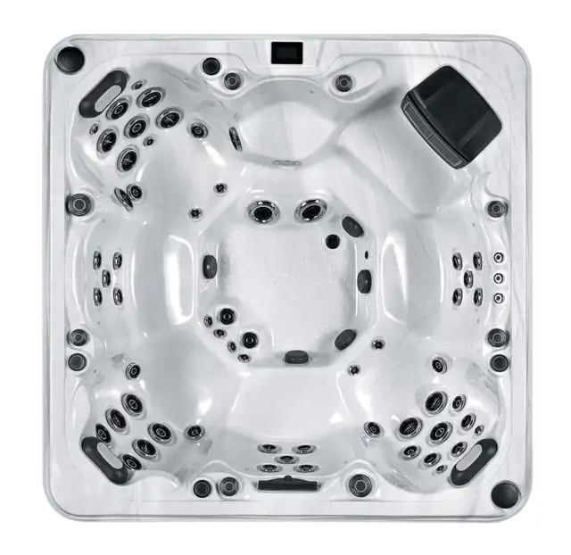 A PERFECT FAMILY HOT TUB, COMES IN 8X8 AND 7X7 DOES EVERTHING