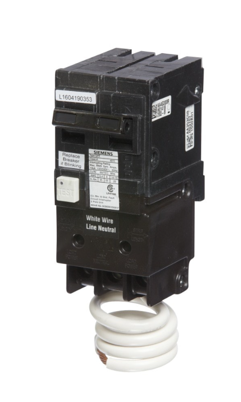 DISJONCTEUR GFI 2 POLE 20A 120/240V SIEMENS TYPE QPF NEUF QF220