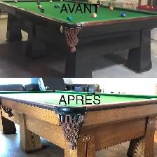 BILLARD9: changement de Tapis, Transport , Restauration - Photo 4