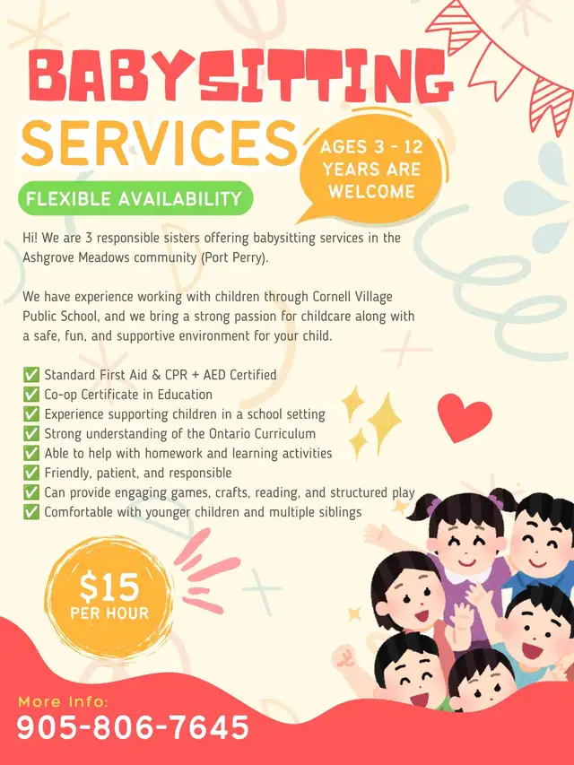 Babysitting Service In Port Perry