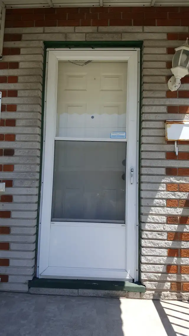 White storm door 32 x 80 inches