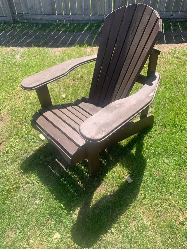 wooden Adirondack chair