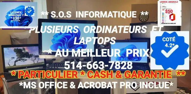 S.O.S SERVICES  INFORMATIQUE AU MEILLEUR PRIX GARANTIE