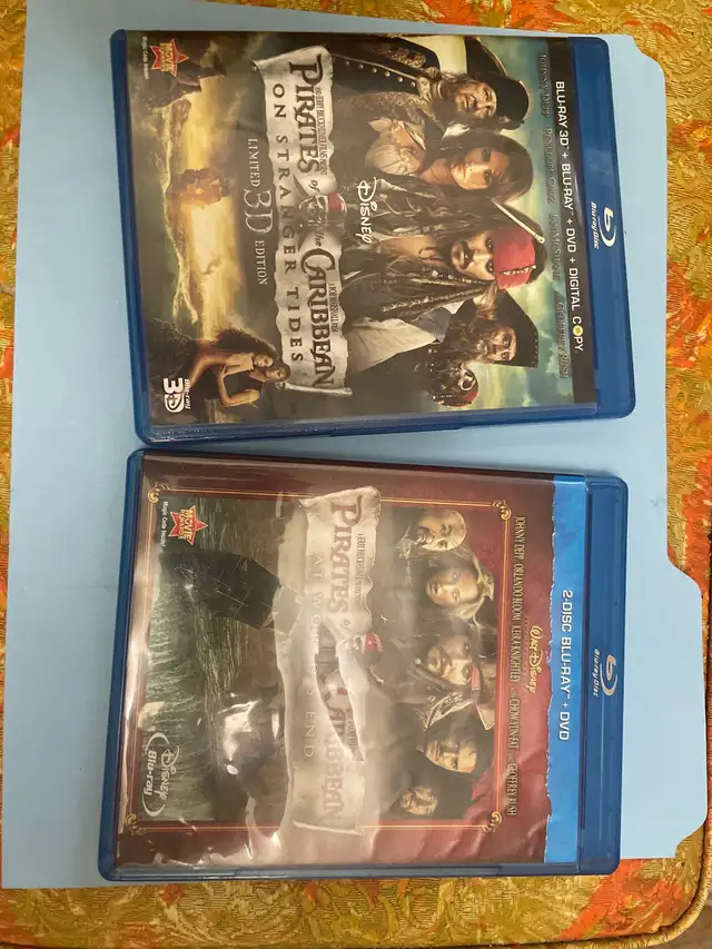 Pirates of the Caribbean Blurays