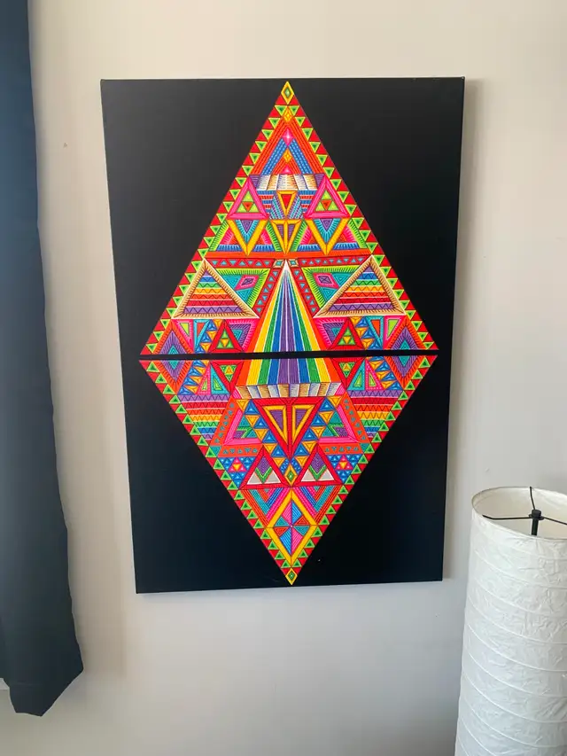 tribal psychedelic canvas print