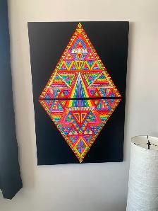 tribal psychedelic canvas print