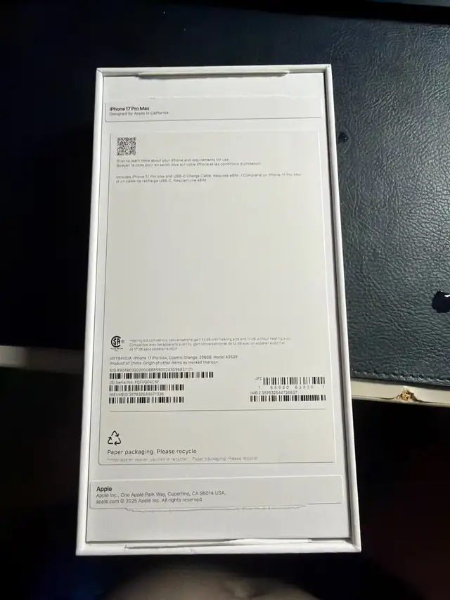 iphone 17 pro max 256GB orange