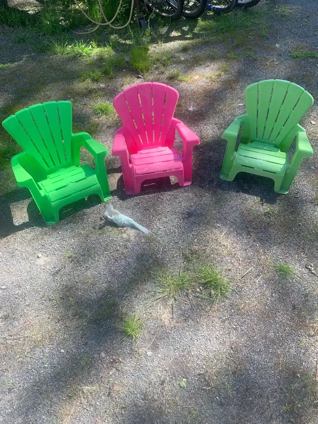 kids Adirondack plastic chairs/ 10 each