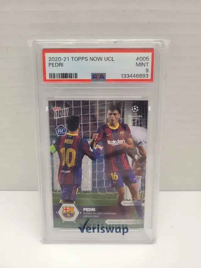 Pedri FC Barcelona Topps Now UCL 2020-21 PSA Mint 9