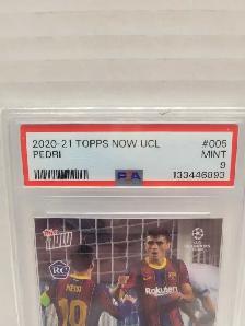 Pedri FC Barcelona Topps Now UCL 2020-21 PSA Mint 9 - Photo 4