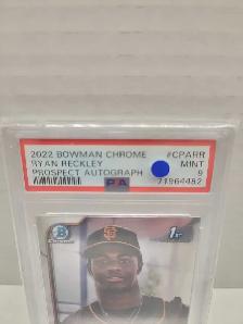 Ryan Reckley Topps Chrome Prospect Autograph 2022 PSA 9 - Photo 2