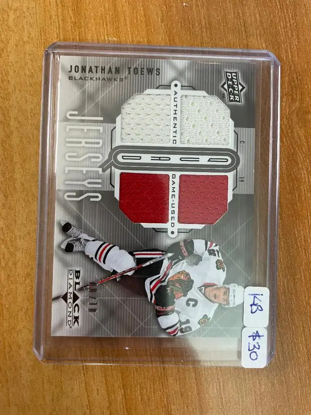 2009-10 Black Diamond Jerseys Quad Onyx #QJTO Jonathan Toews