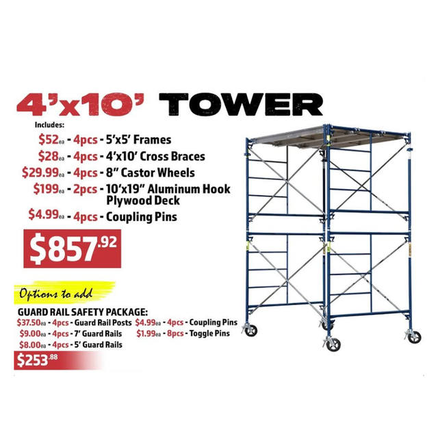 4'x10' Scaffolding Sale