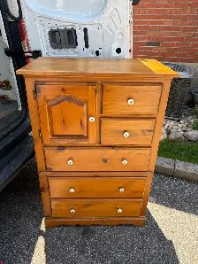 Free delivery used antique Wooden Dresser