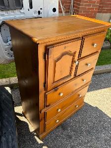 Free delivery used antique Wooden Dresser - Photo 2