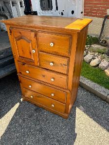 Free delivery used antique Wooden Dresser - Photo 5