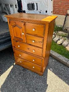 Free delivery used antique Wooden Dresser - Photo 6