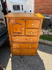 Free delivery used antique Wooden Dresser - Photo 7